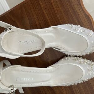 White Embellished Women's Shoes